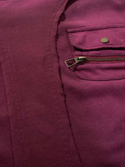 Distressed Washed Pocket Workwear Sweatshirt