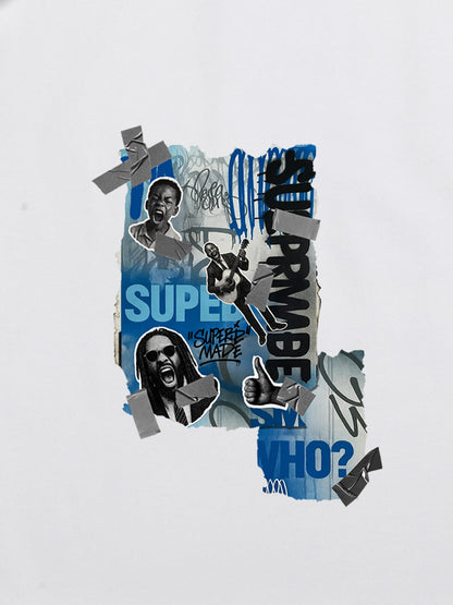 Supermade Trendy Retro Hip-Hop Character T-Shirt 