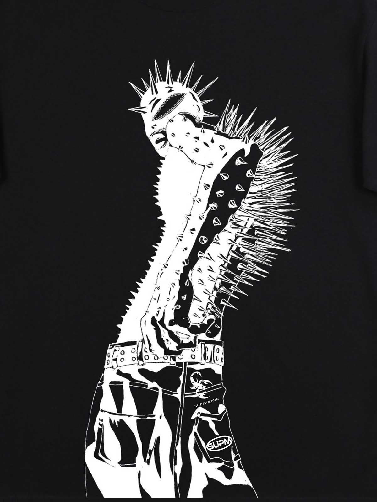 Punk Spiked Graphic T-Shirt 