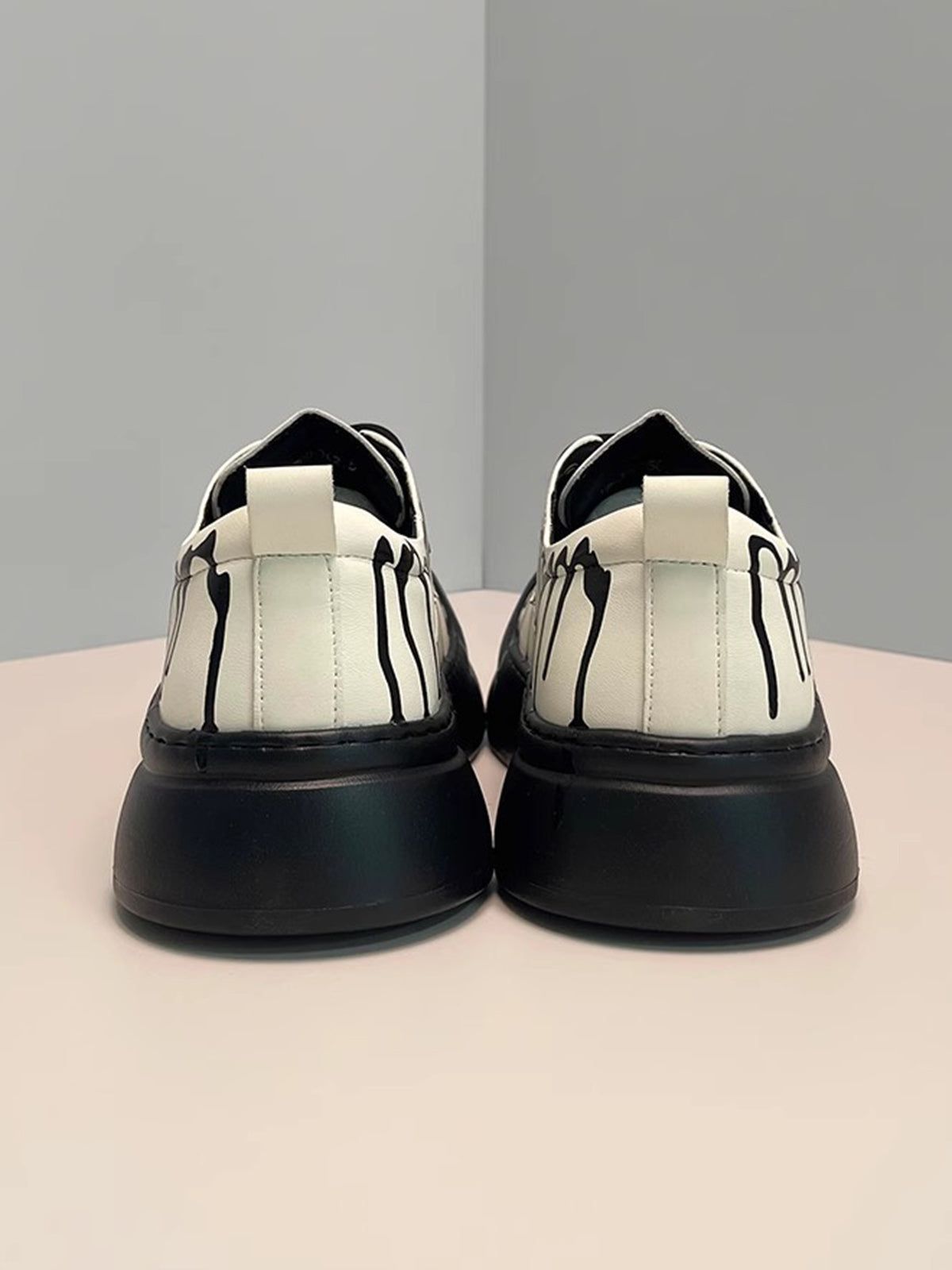 Graffiti Derby Platform Toe Shoes 