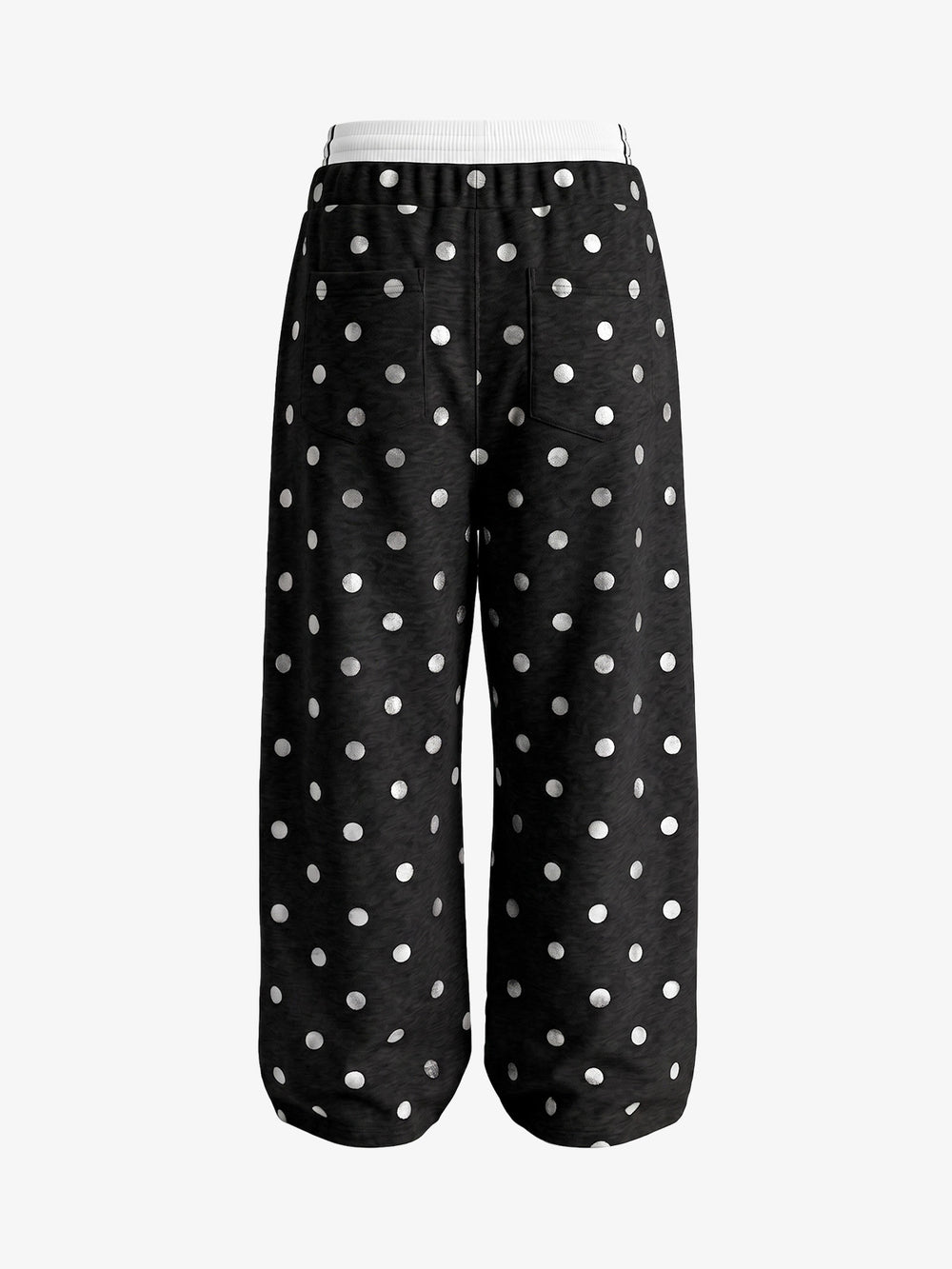 Hose mit doppeltem Bund und Polka-Dots