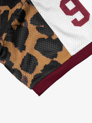 99 Number Leopard Print V-neck Jersey