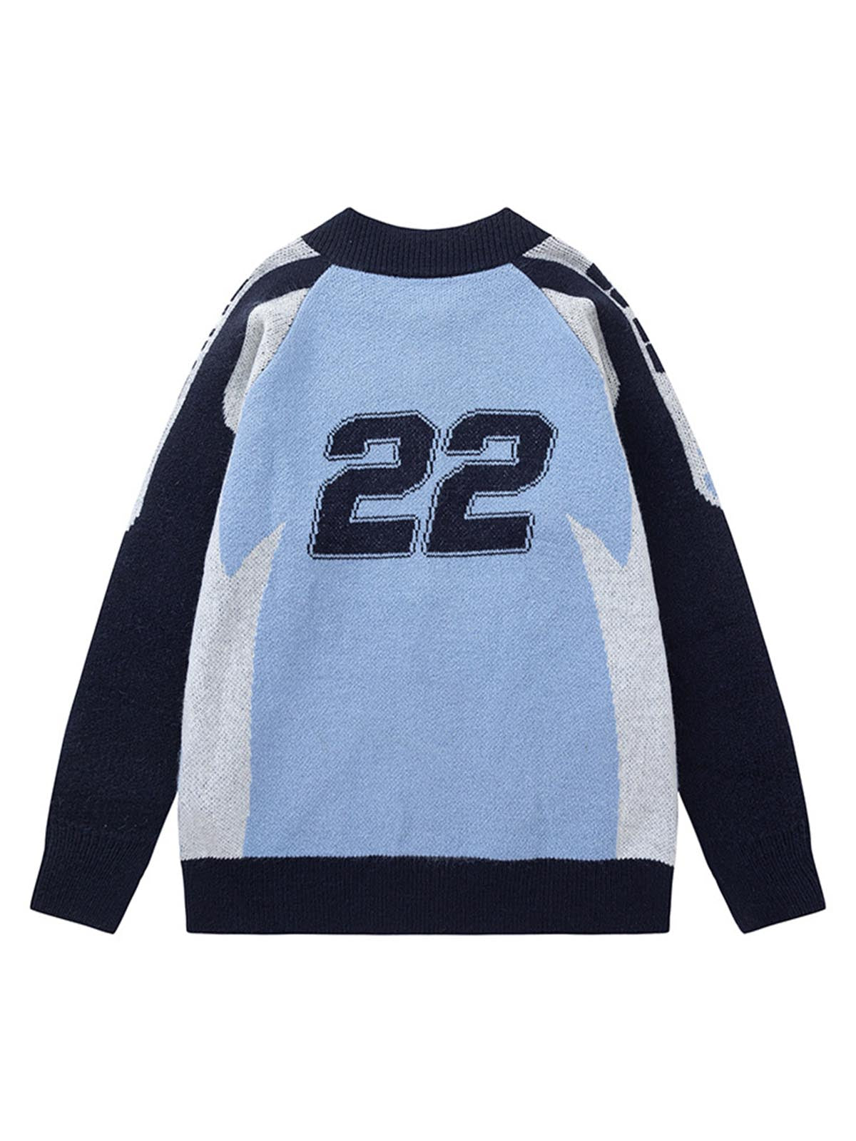 Thesupermade Retro Racing Bomber Sweater Jacket 