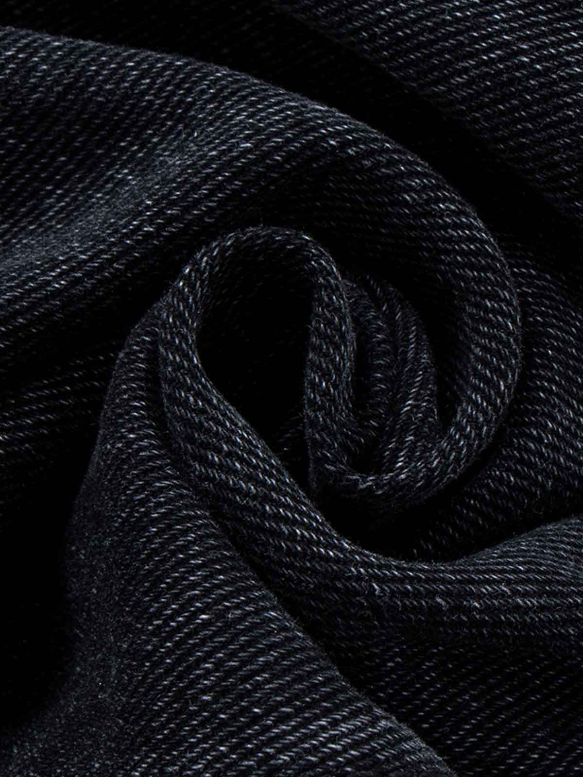 Denim Wide Leg Cropped Pants with White Stripe Design High Waist Fashion Trousers for Women 