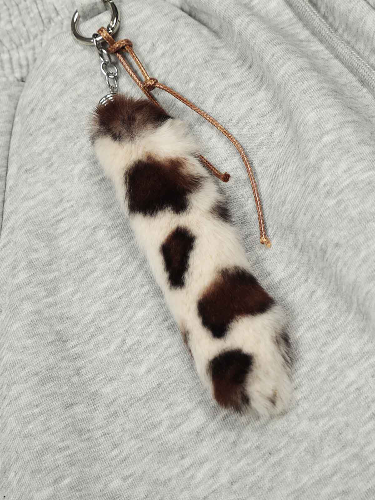 Leopard Stripe Charm Wide Leg Drawstring Sweatpants