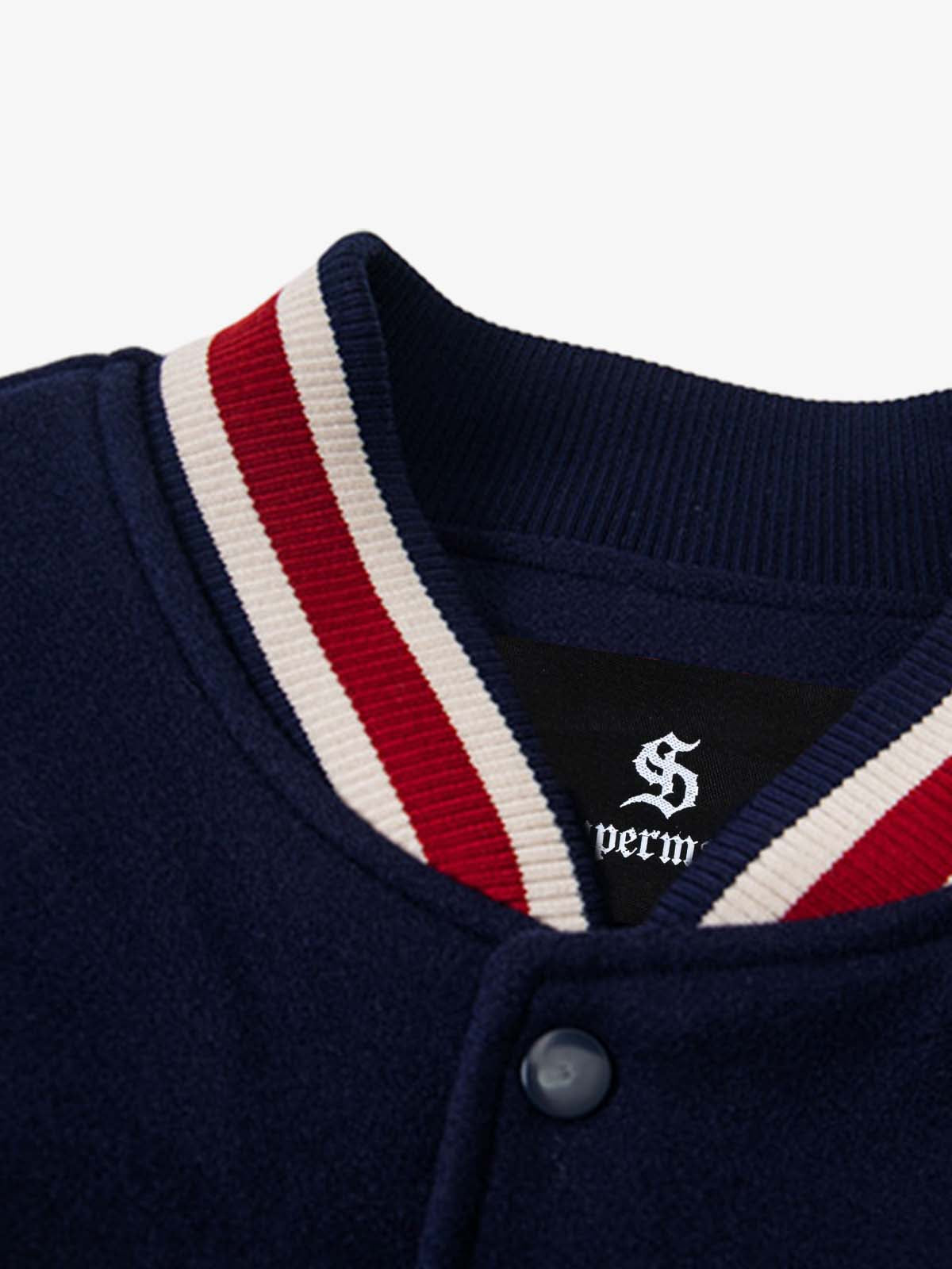 Baseball Stitch Embroidered Varsity Jacket