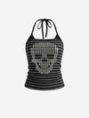 Skull Studded Halter Top