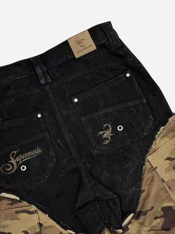 Scorpion Embroidered Camo Work Shorts