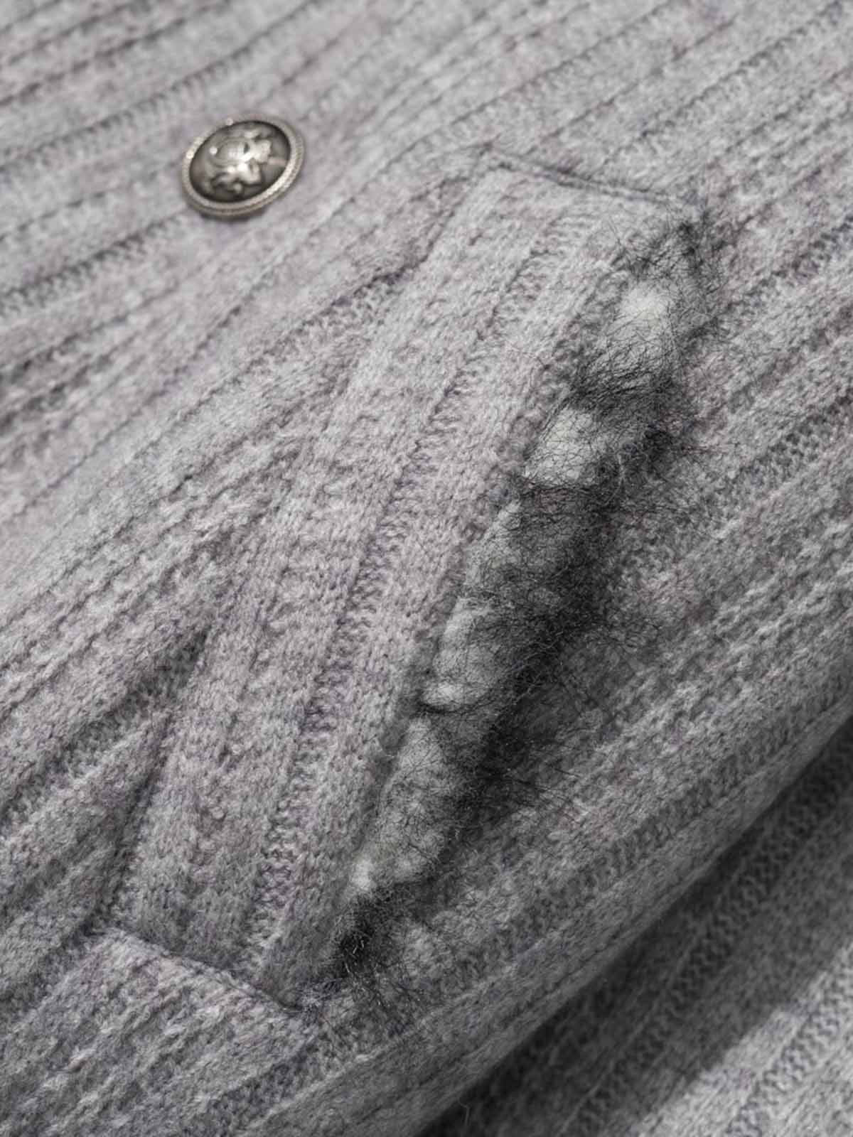 Striped Faux-Fur Collar Puffer Coat