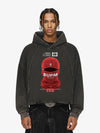 Oversized Snake Graphic Hoodie with Bold Print Design 