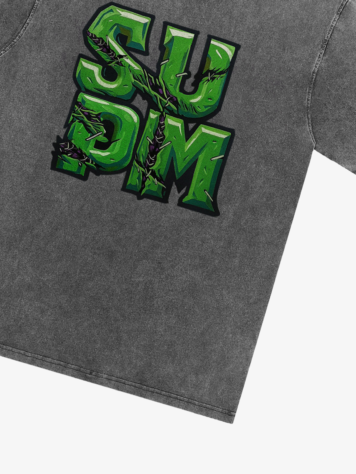 Supermade Street Green Thorn Font T-Shirt 