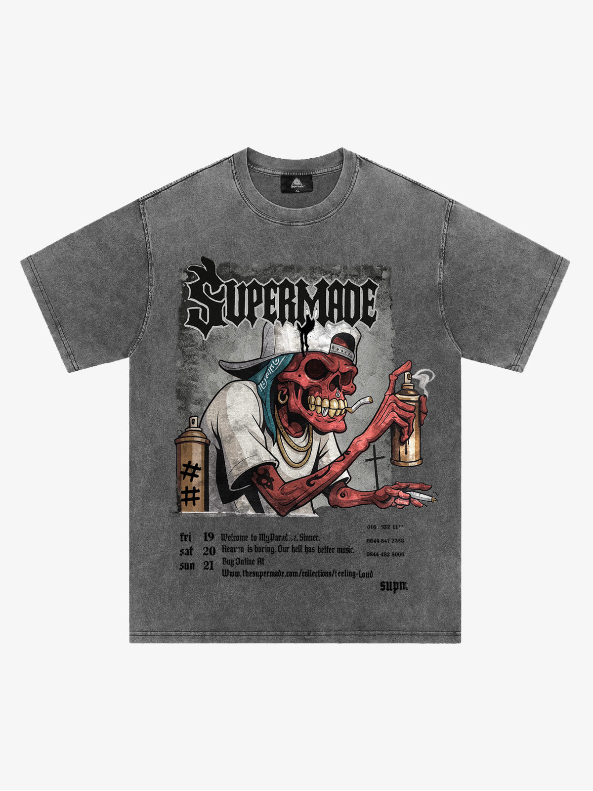 Graphic Tee with Bold Skull Design for Men 