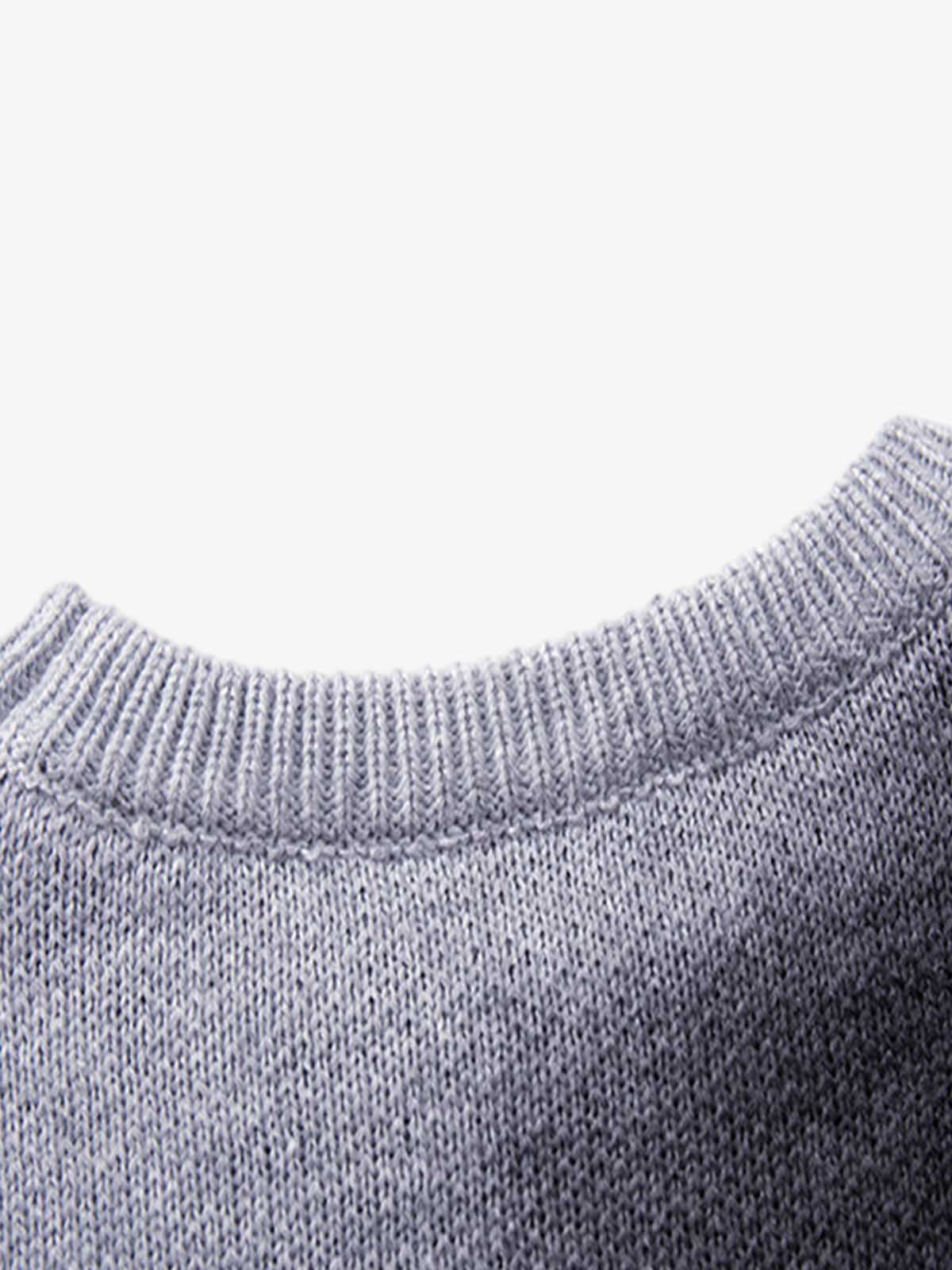 Raw Edge Damaged Dirty Dyed Niche  Sweatshirt 