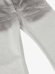 Retro Utility Dirty Wash Whisker Detail Flare Jeans 