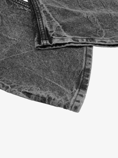 Stacked Flared Ripped Washed Pants 