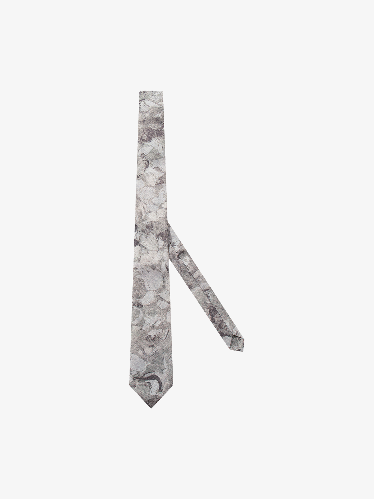 Grey Floral Tie