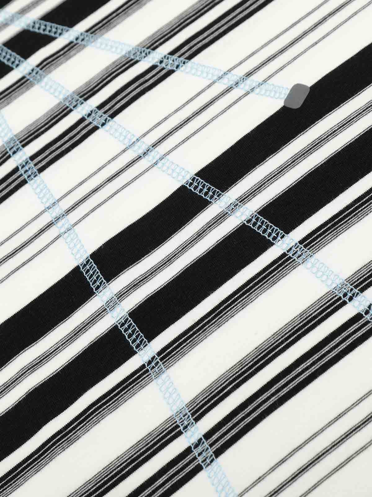 Color Block Striped Embroidered Long Sleeve T-Shirt