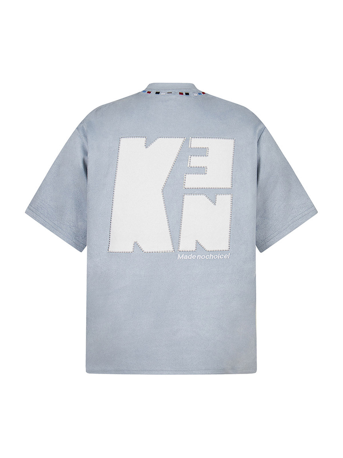 Embroidered Neckline Oversized T-Shirt 