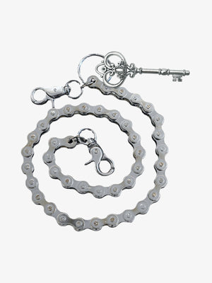 Street Punk Silver Bicycle Chain Key Pendant Pants Chain 
