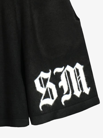 Gothic Chenille Oversized Street Shorts