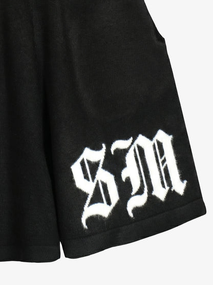 Gothic Chenille Oversized Street Shorts