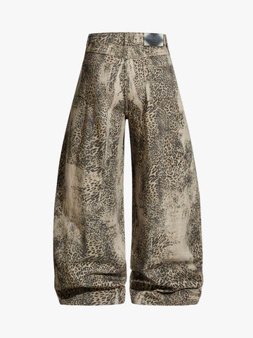 Leopard Distressed Scimitar Jeans