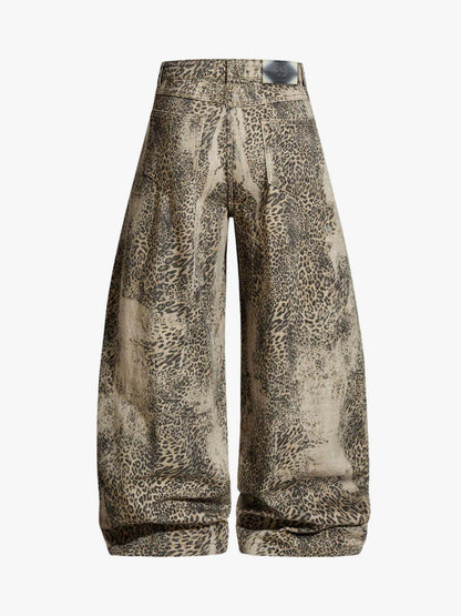 Leopard Distressed Scimitar Jeans