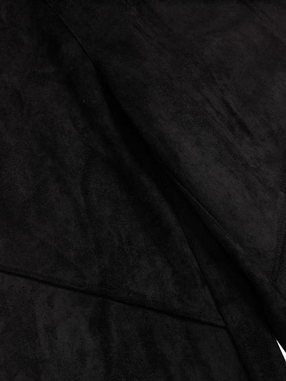 Retro Faux Fur Hem Wide-Leg Pants 