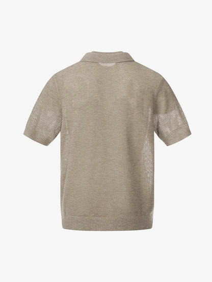 Hollow-Out Layered Polo Shirt