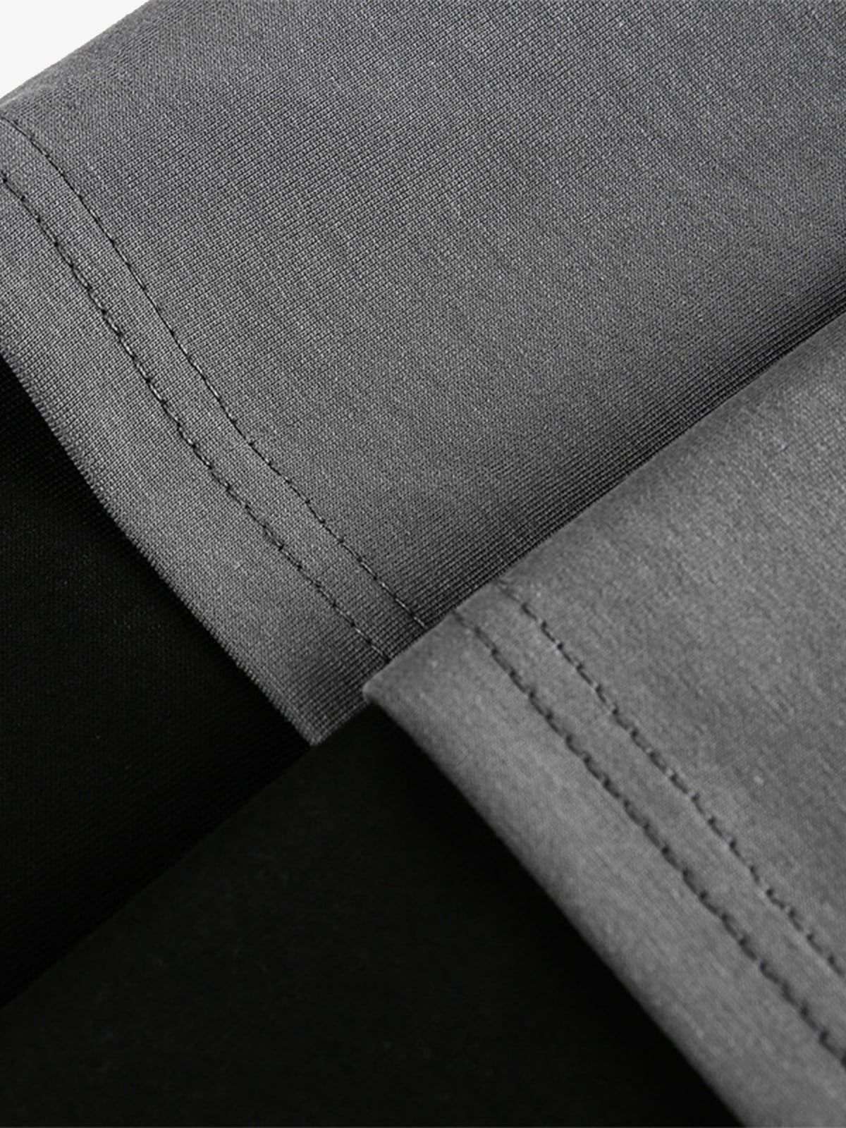 Performance Stretch Knit Long Sleeve T-Shirt with Mock Neck and Contrast Sleeves 