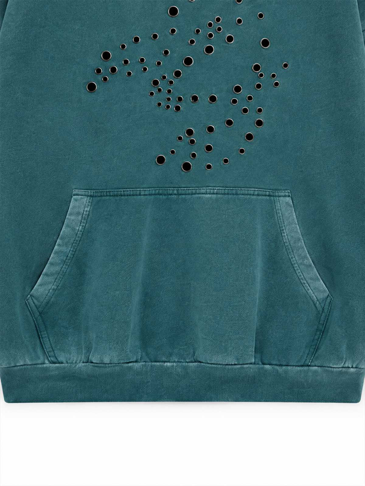 Vintage-Wash Heavyweight Denim Hoodie