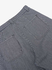 Retro Striped Colorblock Barrel Jeans 