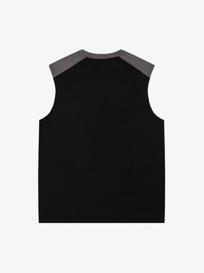 Color-Block Digital Print Sports Vest