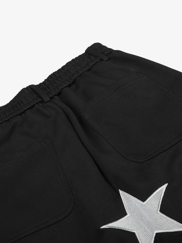 Flag Graphic Embroidered Sweatpants