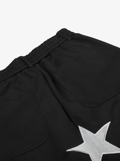 Flag Graphic Embroidered Sweatpants