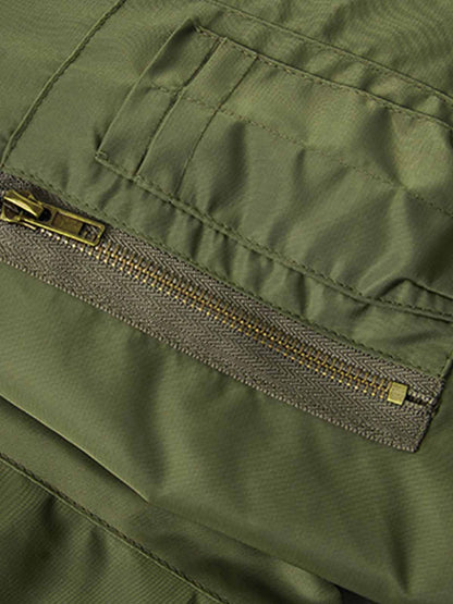 Winter Bomber Jacket with Leopard Fur Collar - Stylish and Warm for Men and Women 