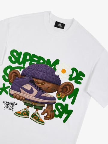 Street Cartoon Sneaker Graffiti Sneaker T-shirt 