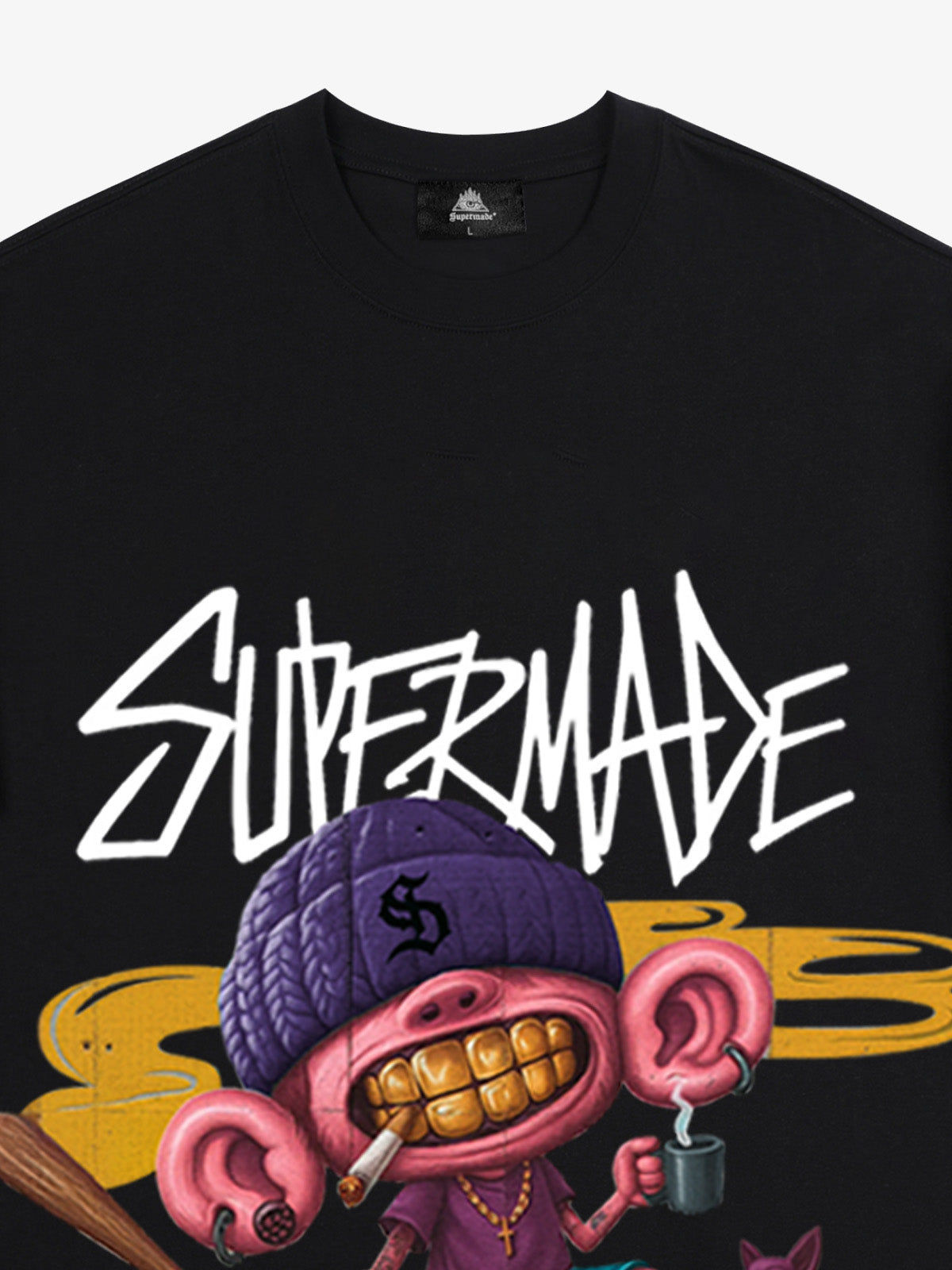 Thesupermade Cartoon Graffiti Trendy Weird Kid T-shirt 