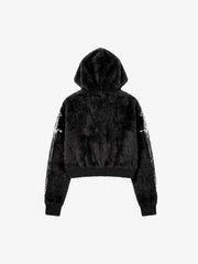 Jacquard Mohair Zip-Up Cardigan