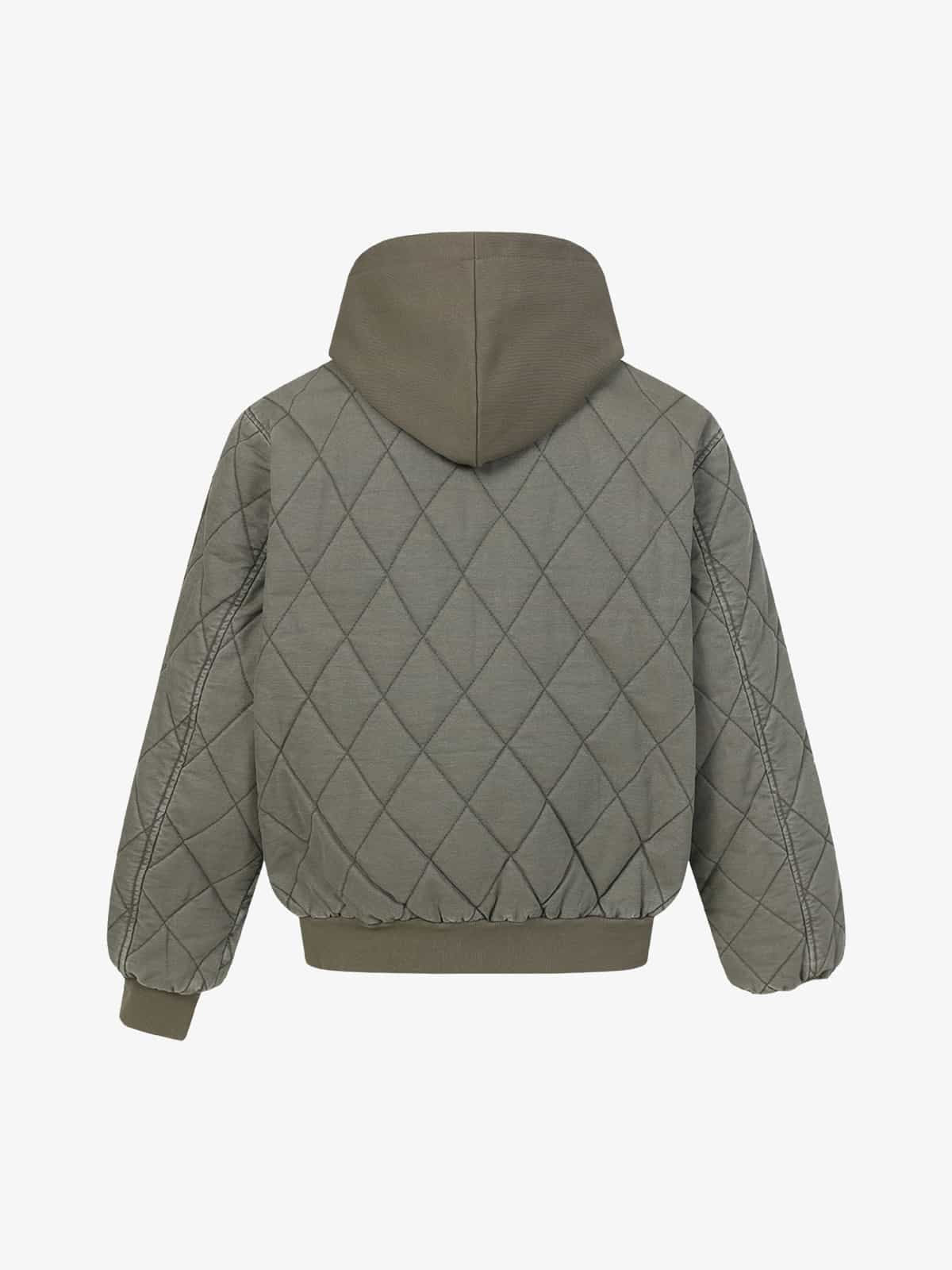 Quilted Hooded Jacket with Pockets - Perfect for Casual and Outdoor Wear 