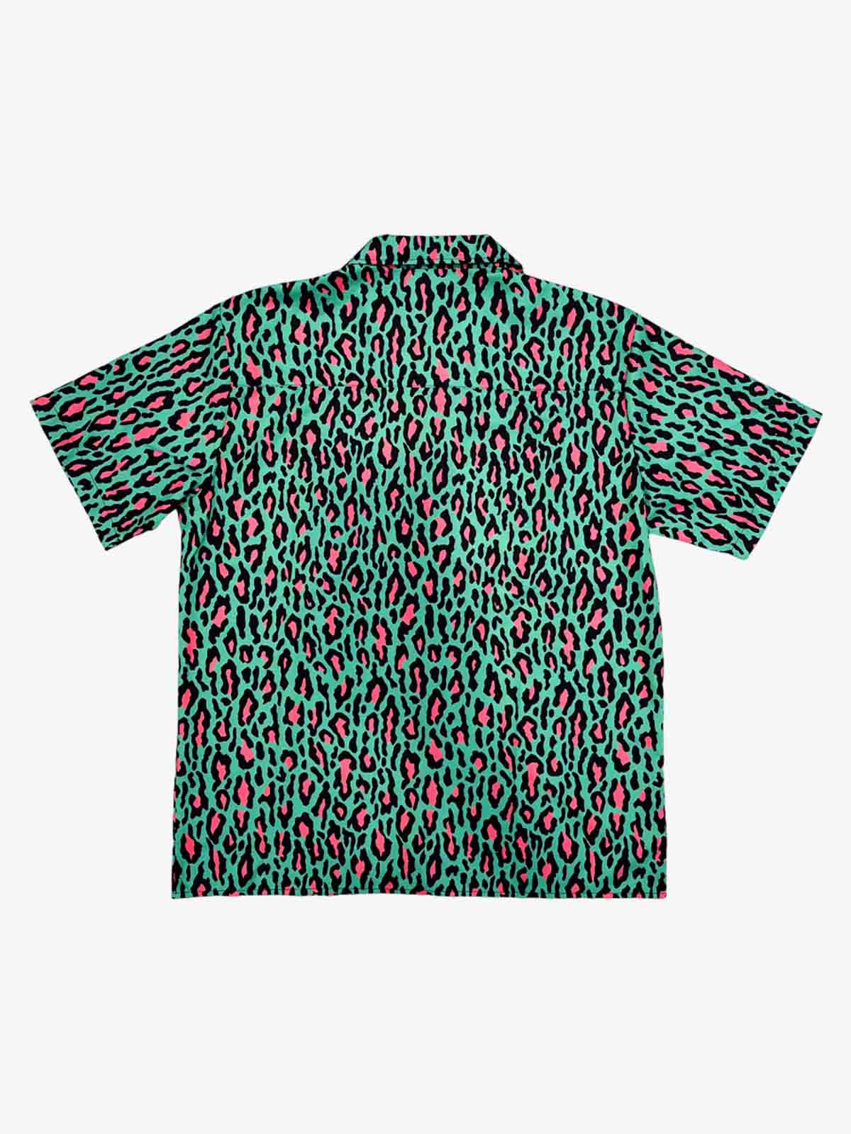 Classic Cheetah Print Camp Collar Boxy Shirt 