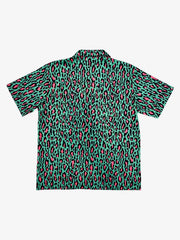 Classic Cheetah Print Camp Collar Boxy Shirt 