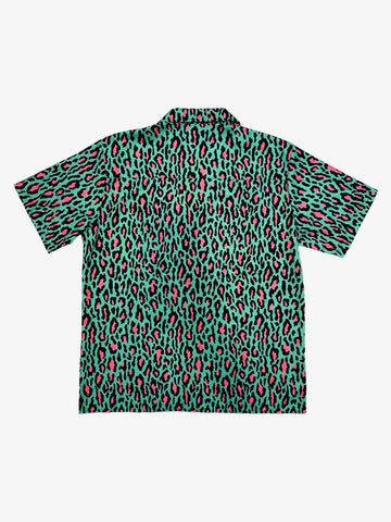 Classic Cheetah Print Camp Collar Boxy Shirt 
