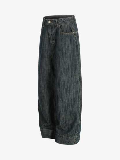 Wide-Leg High-Waisted Denim Trousers for Modern Fashionistas 