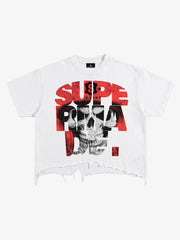 Vintage Gothic Skull Graphic T-Shirt
