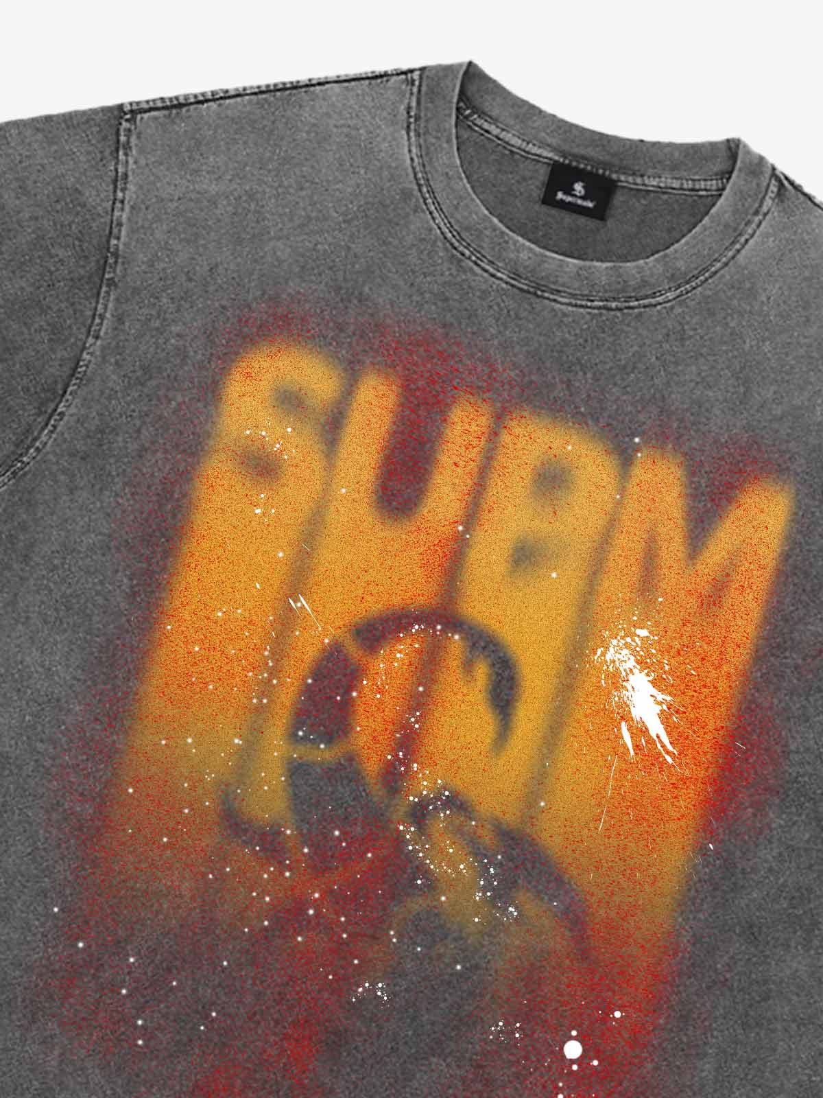 Washed Scorpion Spray Graphic T-Shirt 