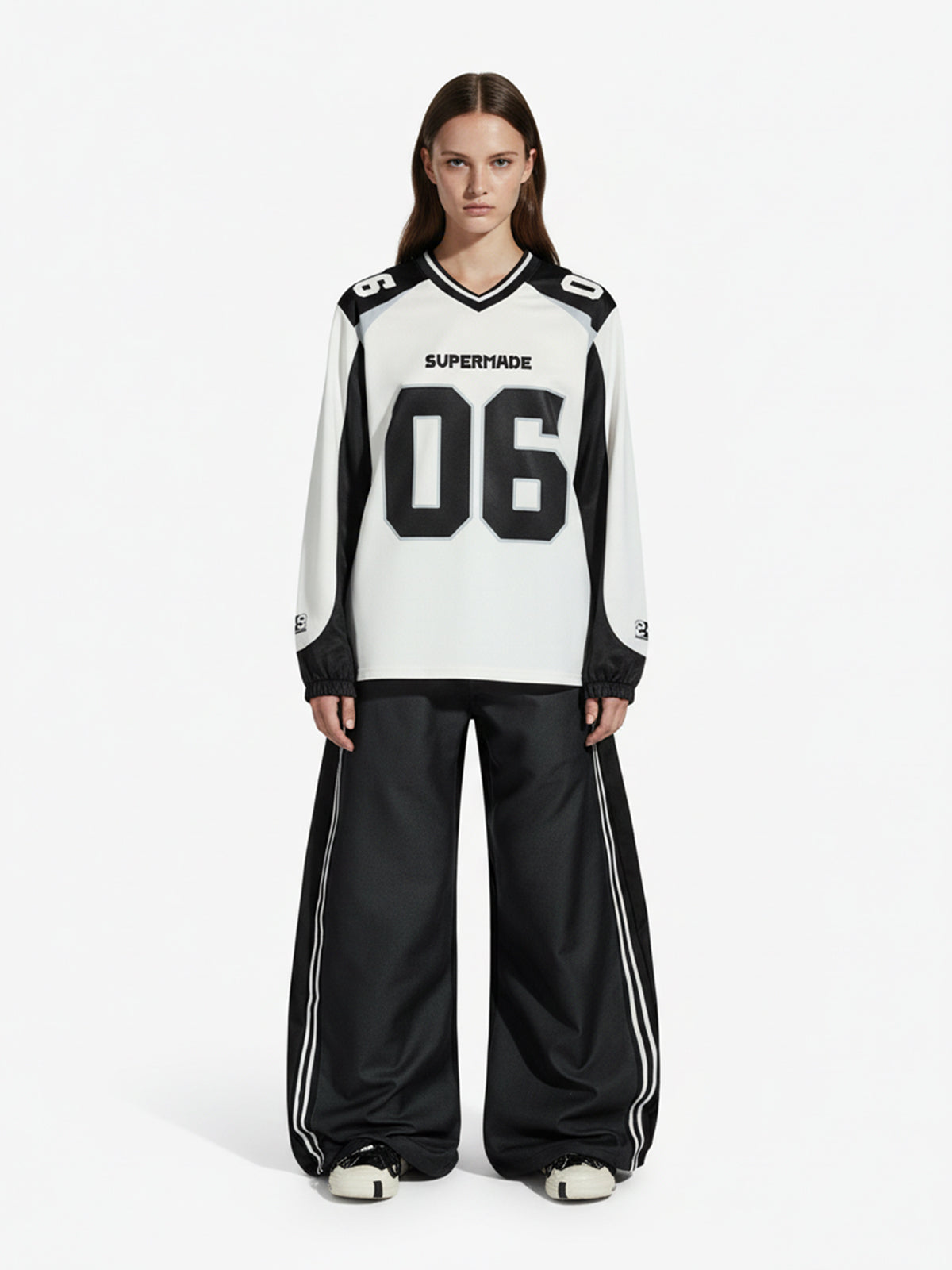 Double Waistband Panel Strap Barrel Pants 