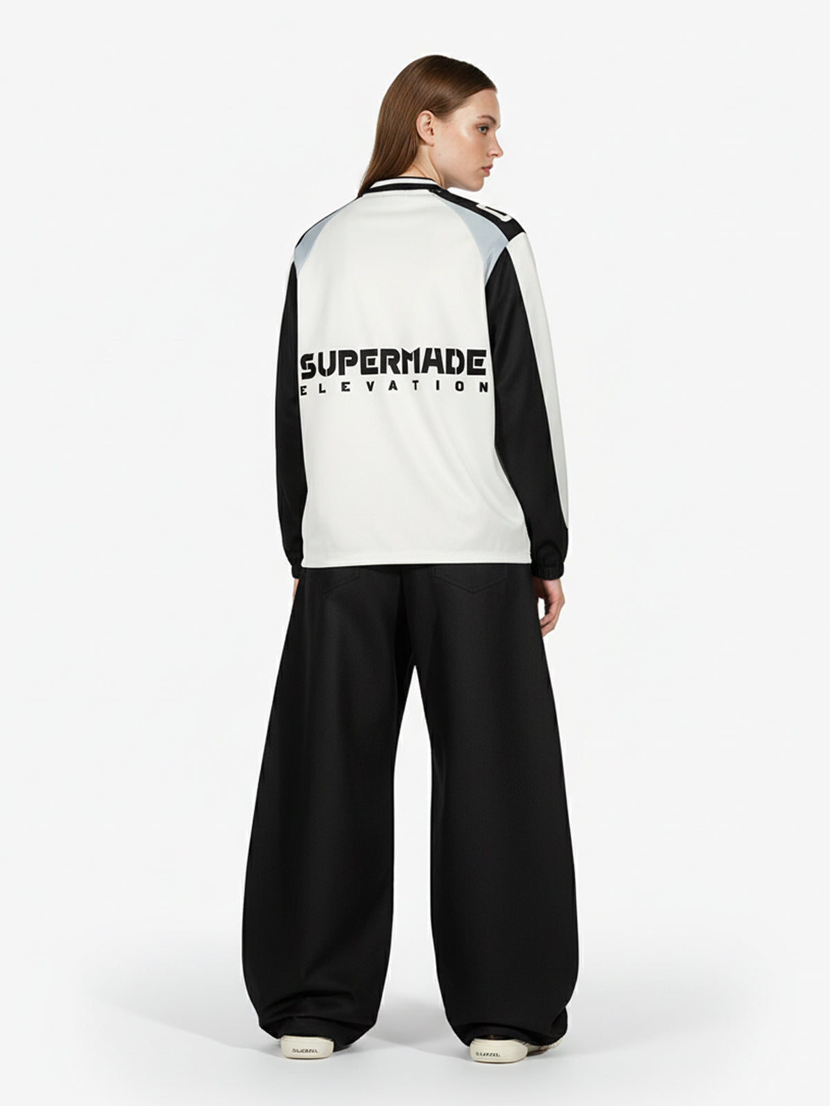 Double Waistband Panel Strap Barrel Pants 