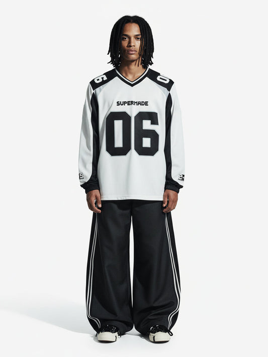 Double Waistband Panel Strap Barrel Pants 