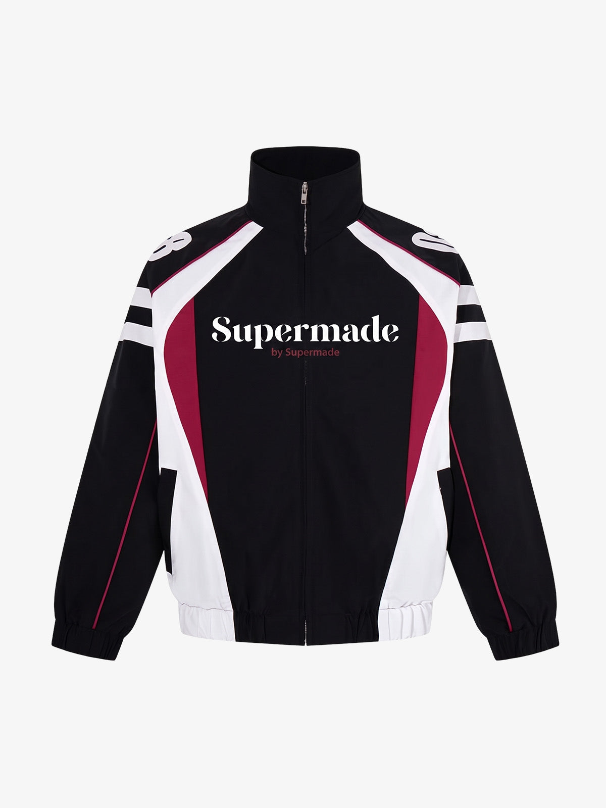 Racing Color Block Logo Graphic Zip Jacket